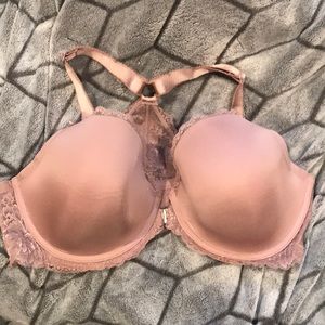 Mauve Front Clasp Lace Bra